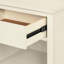 Crème antique, conception d'inspiration française, table de chevet, option de rangement ouvert, 1 tiroir, tablette, finition naturelle, détails en brosse métallique, tiroirs pleine extension, assemblage des pieds, placage de bois, contreplaqué, pieds solides-684133870