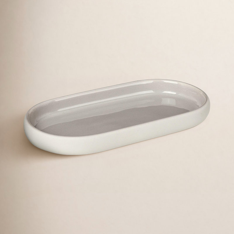 SONO Bathroom Accessory Tray, Moonbeam Cream