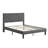 Full Size Upholstered  Platform Bed Frame With  Headboard, Strong Wood Slat Support, Mattress Foundation, No Box Spring Needed, Easy Assembly, Grey