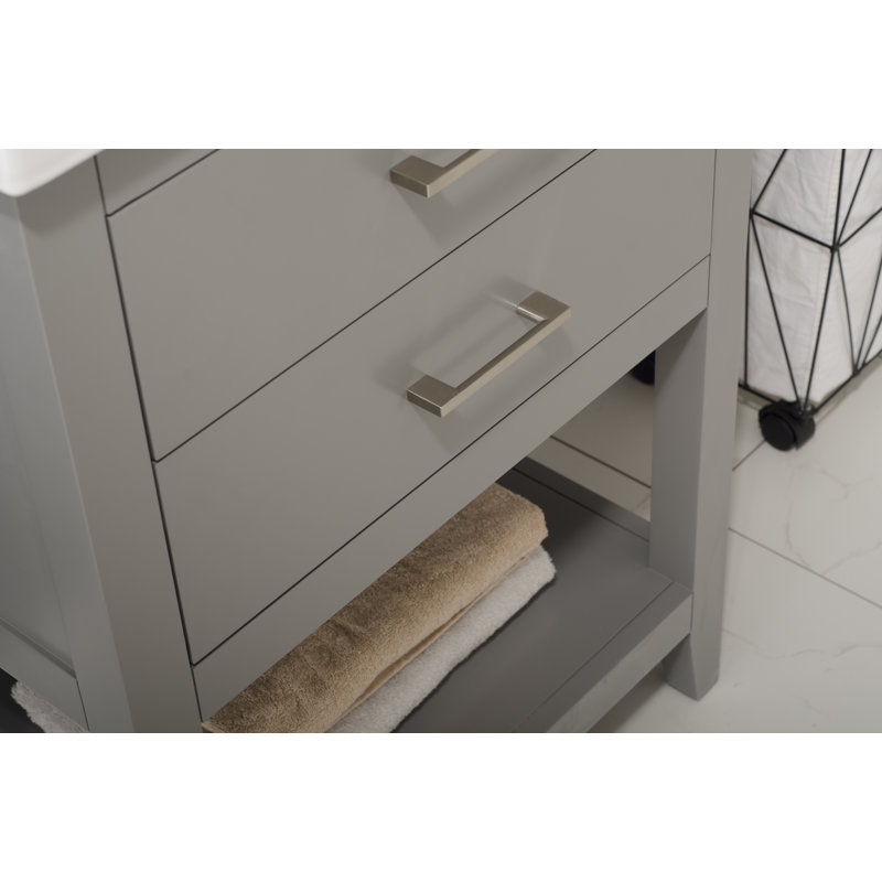 Ensemble de meuble-lavabo simple 24 po Eakins, Gris