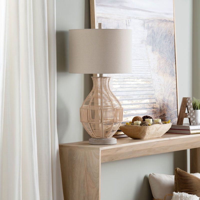 Lampe de table en rotin Amarey