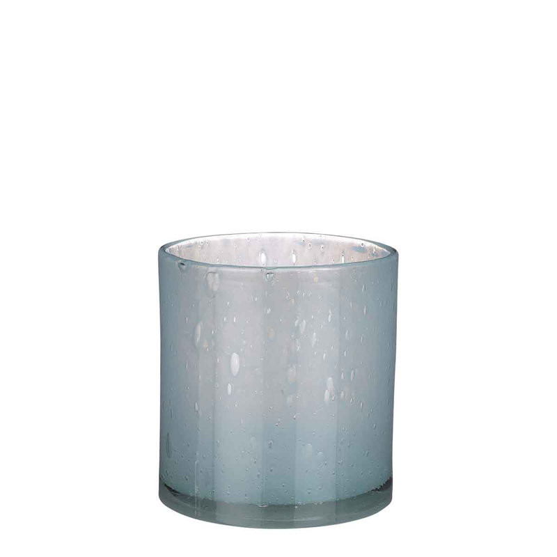 Cecyle Handmade Glass Table Vase, Blue, 23cm H x 17cm W x 17cm D