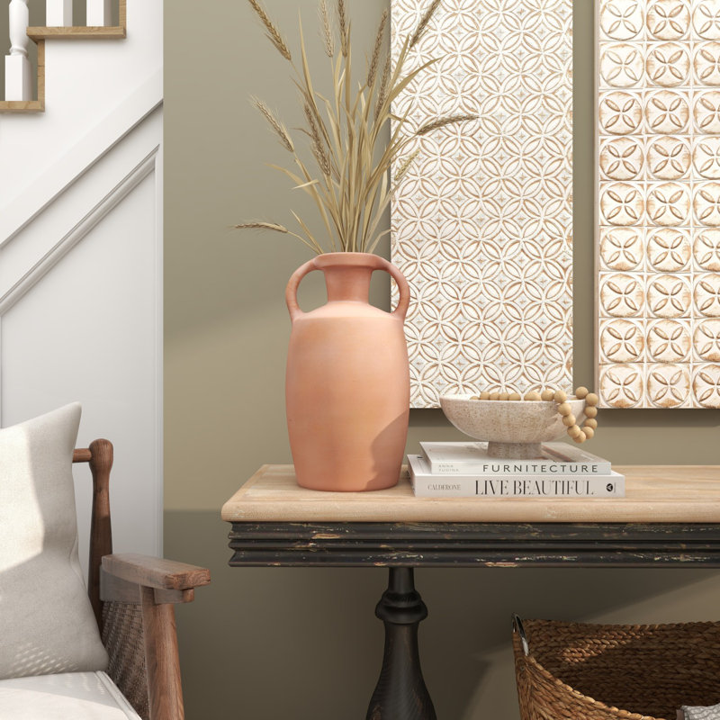 Moanne 16.45'' Terracotta Table Vase