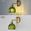 Lampe murale en laiton vert 1 lumière