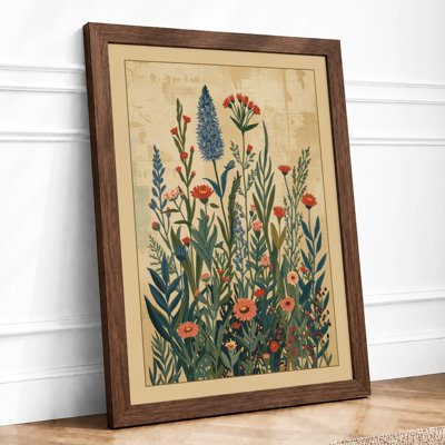 Wildflower Garden Botanical - Framed Print