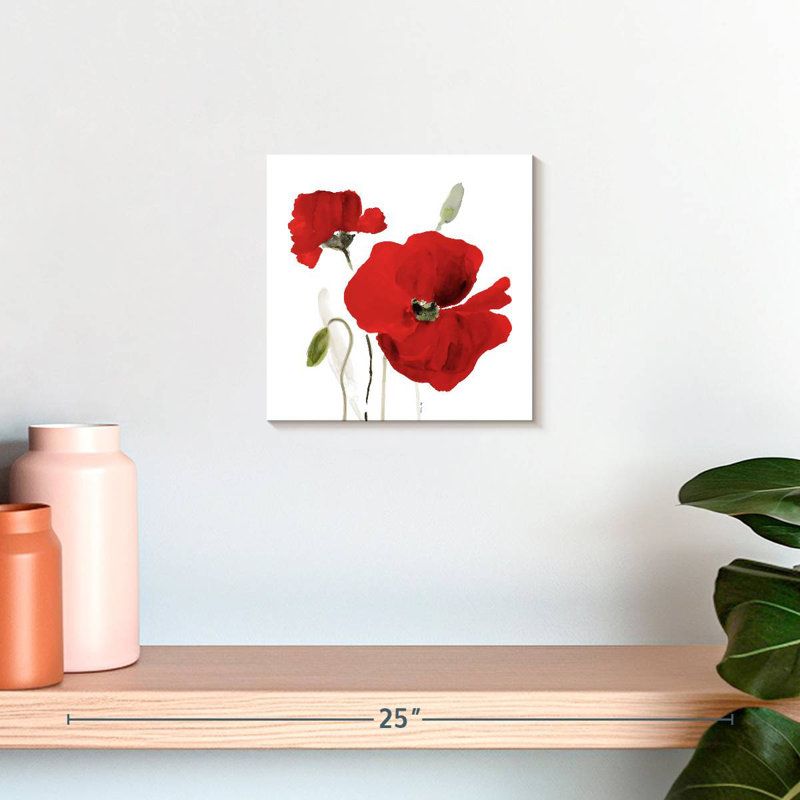 Harnek All Red Poppies I, H 10 po x l 10 po