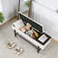 Banc de rangement rembourré avec compartiment caché, banc de hall d'entrée moderne pour le salon-1338470429