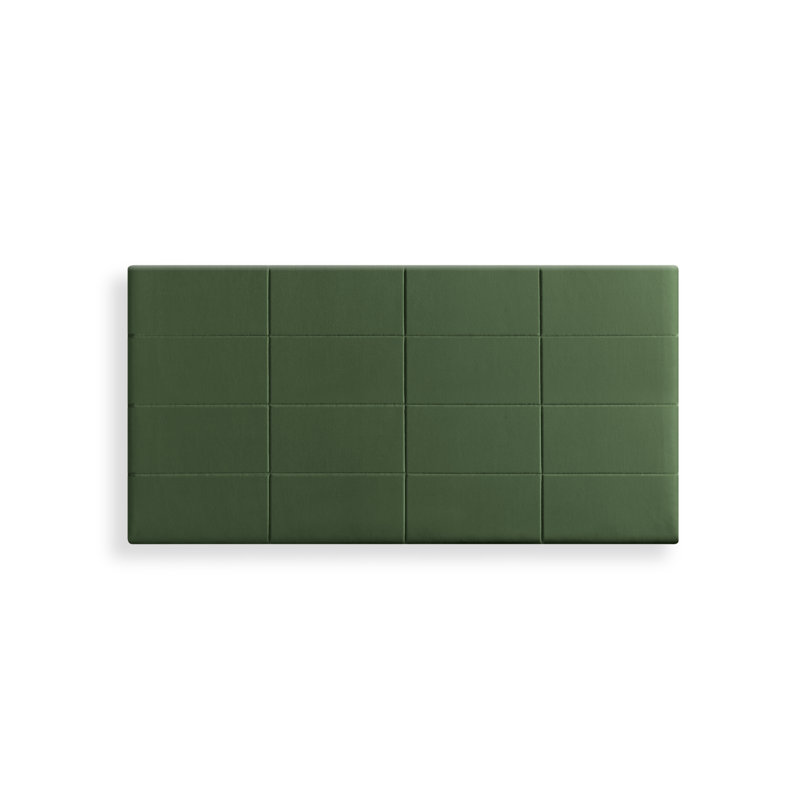 Raglen Upholstered Velvet Headboard, Single (3'), Green