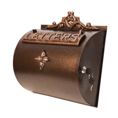 Bronze Finishing Galvanized Steel Wall-Mount Mailbox