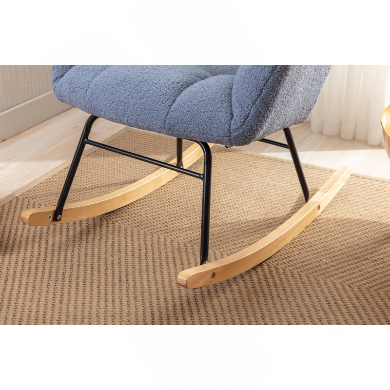 Chaise de chambre de bébé à bascule Teddy, Bleu clair