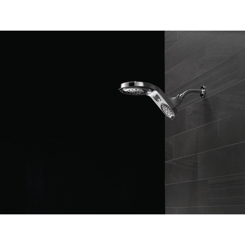 HydroRain Multi Function Adjustable Dual Shower Head, Chrome