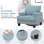 Fauteuil rembourré avec rangement intérieur pour accoudoirs-448415064