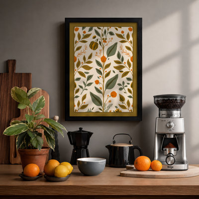 Autumn Pattern Botanical - Framed Print