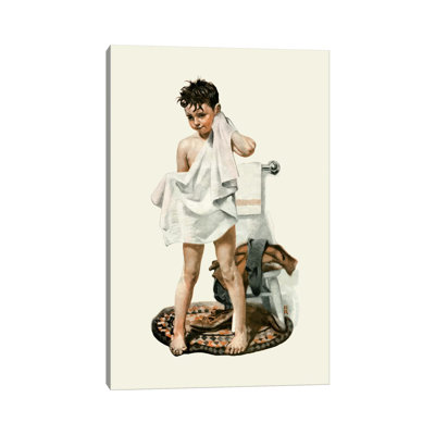C-L-E-A-N by Norman Rockwell - Wrapped Canvas Painting