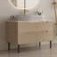 Meuble-lavabo 36 po, autoportant ou mural avec lavabo intégré en céramique