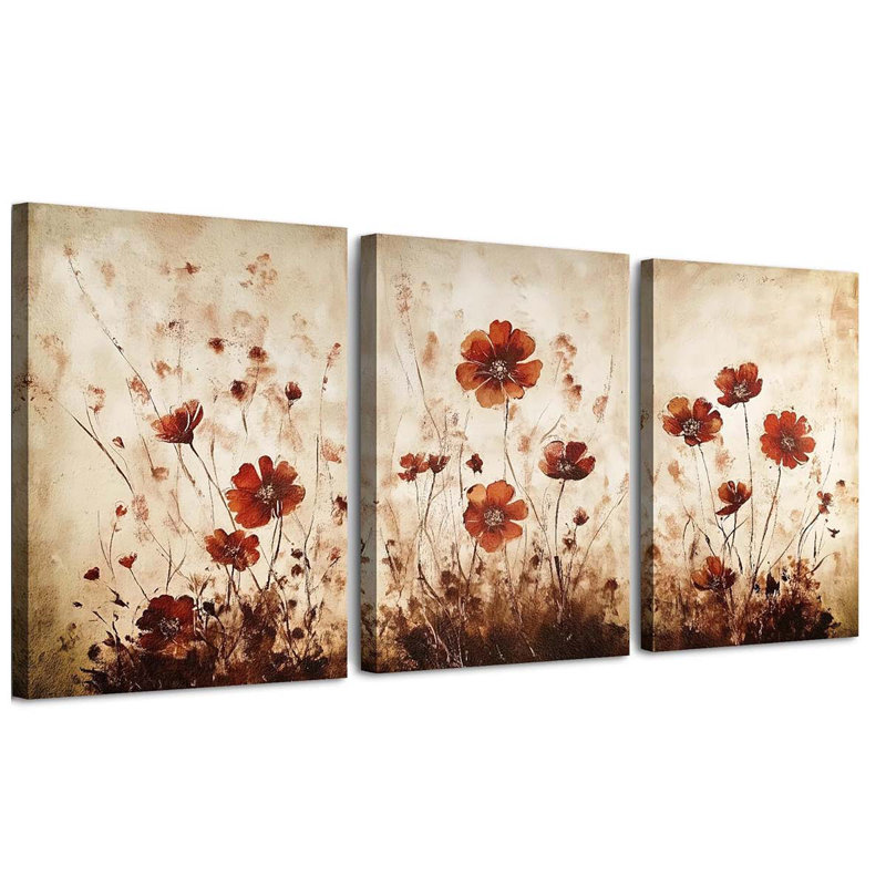 3 Piece Wrapped Canvas Print, 40 cm H x 30 cm W
