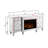 W 57" X D 15 " X H 25.6" Flash Silver Combination Tv Fireplace Cabinet