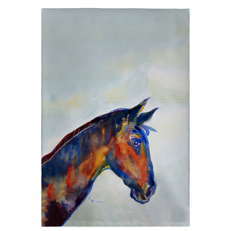 Serviette à main cheval