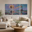 Art mural sur toile, "Phare et lune brillante"-231088624