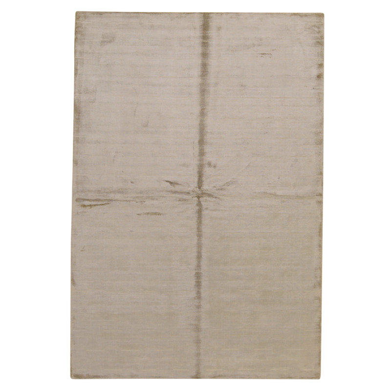 Tapis brun et beige de haute qualité noué à la main