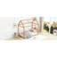 Lit simple en bois de pin