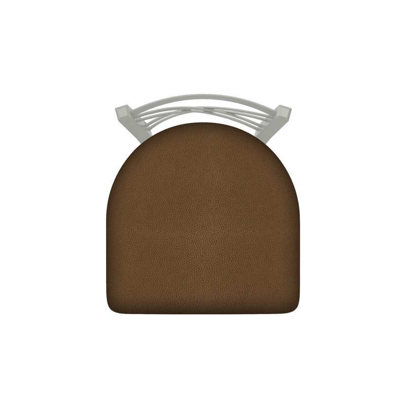 Catalina 18'' H Upholstered Metal Side Chair, Anodized Nickel, Vinyl-Rein Thatch