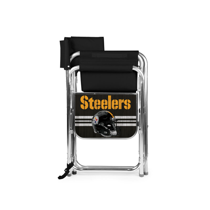 Folding Director Chair, Pittsburgh Steelers, Black