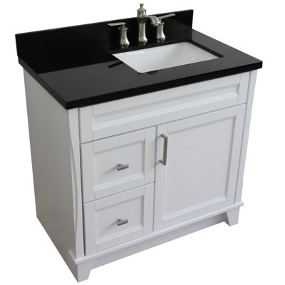 Sophina 37'' Single Bathroom Vanity with Granite Top