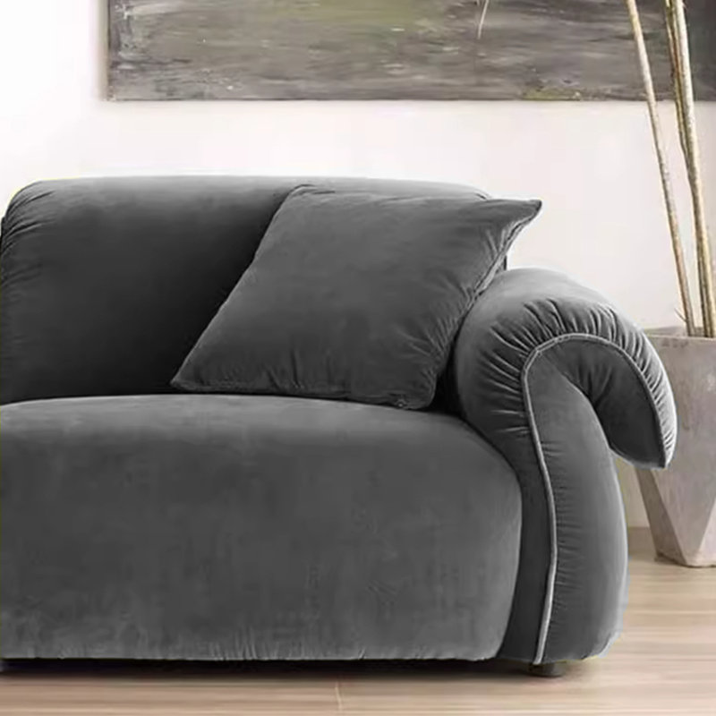 Canapé Octopus, H 29,52 po x l 122 po x P 39,37 po, Gris foncé