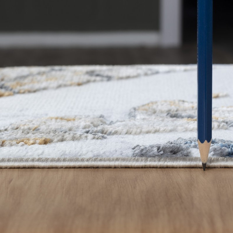 Soft Durable Area Rug Polyester Modern Design High Traffic Suitable