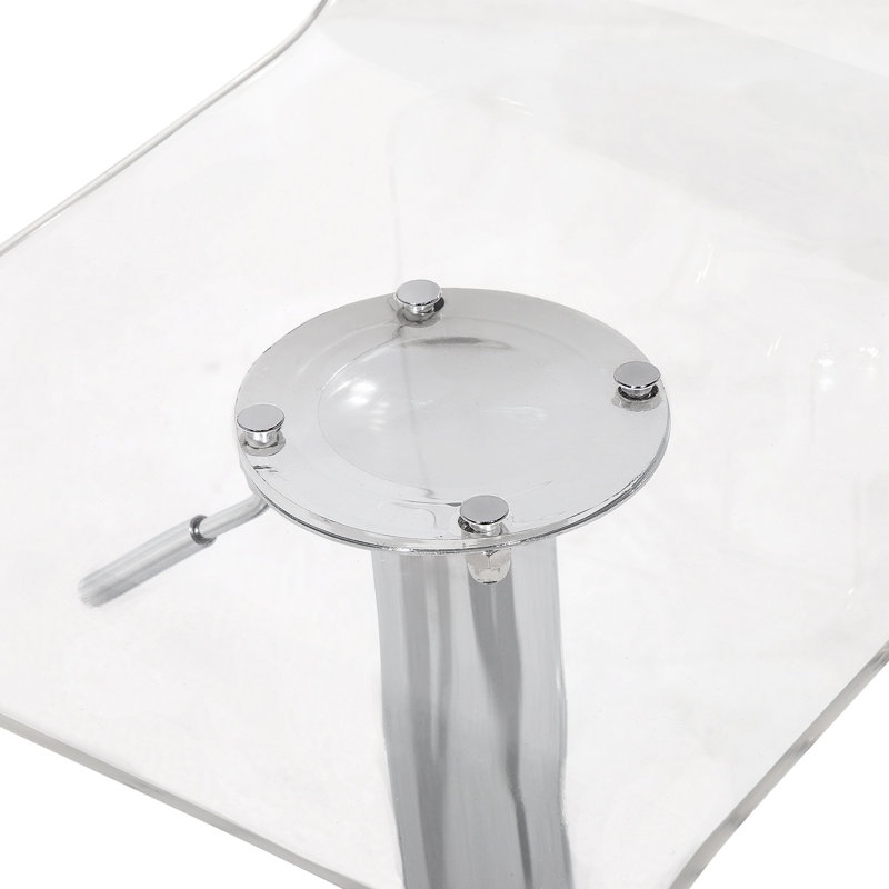 Haraway Swivel Adjustable Height Bar Stool with Steel Frame, White