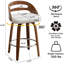 Tabourets de comptoir pivotants rembourrés Modern (ensemble de 4)-1465743517-1465743505