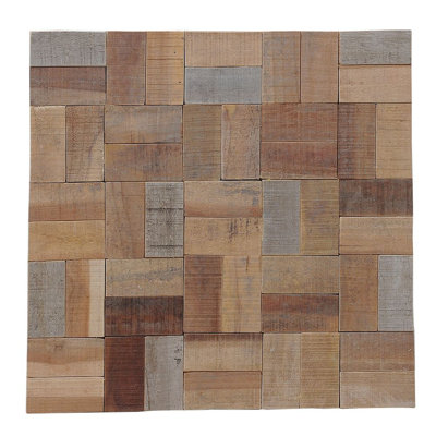 Terra Kayu Basket Weave 12" x 12" Wood Look Tile