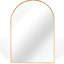 Miroir mural de salle de bain arqué en métal doré 24 x 36 pouces - Verre, aluminium rouille, film incassable ajouté pour un guide d'installation de 4 mm-757437500