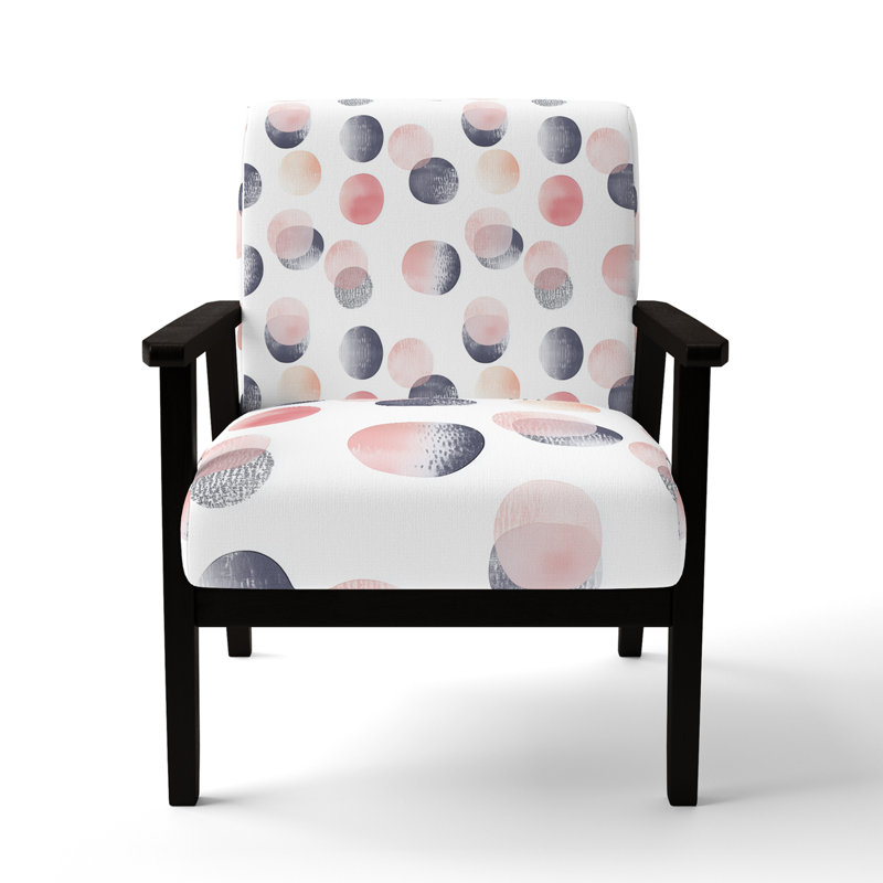 Chaise rembourrée Modern, Accoudoirs carrés noirs