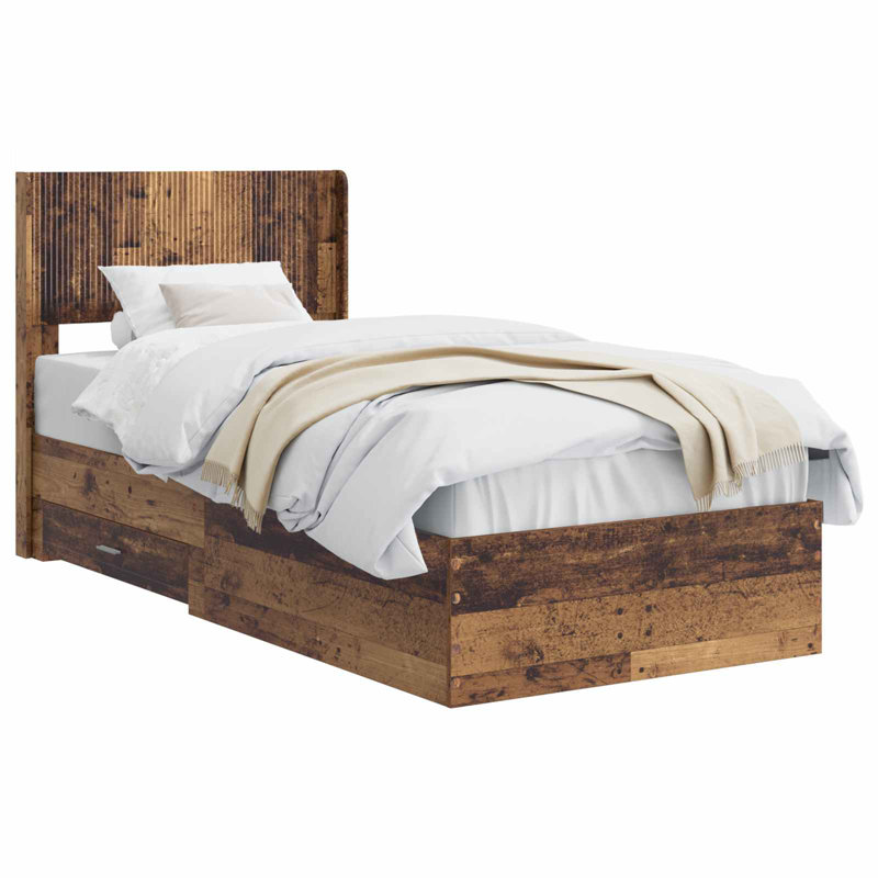 Bed Frame, Single (3'), Old Wood
