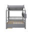 Lit double en bois avec tablettes de rangement et 2 tiroirs-44776407