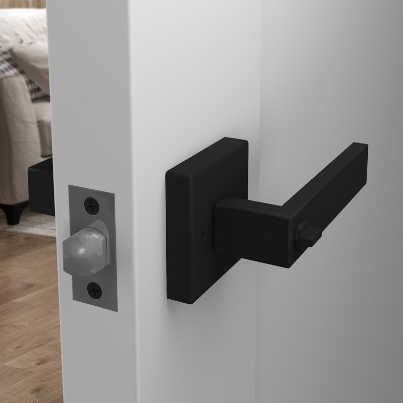 Privacy (Bed & Bath) Door Lever, Black