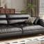 Canapé modulaire noir en cuir véritable-729291792-729291794