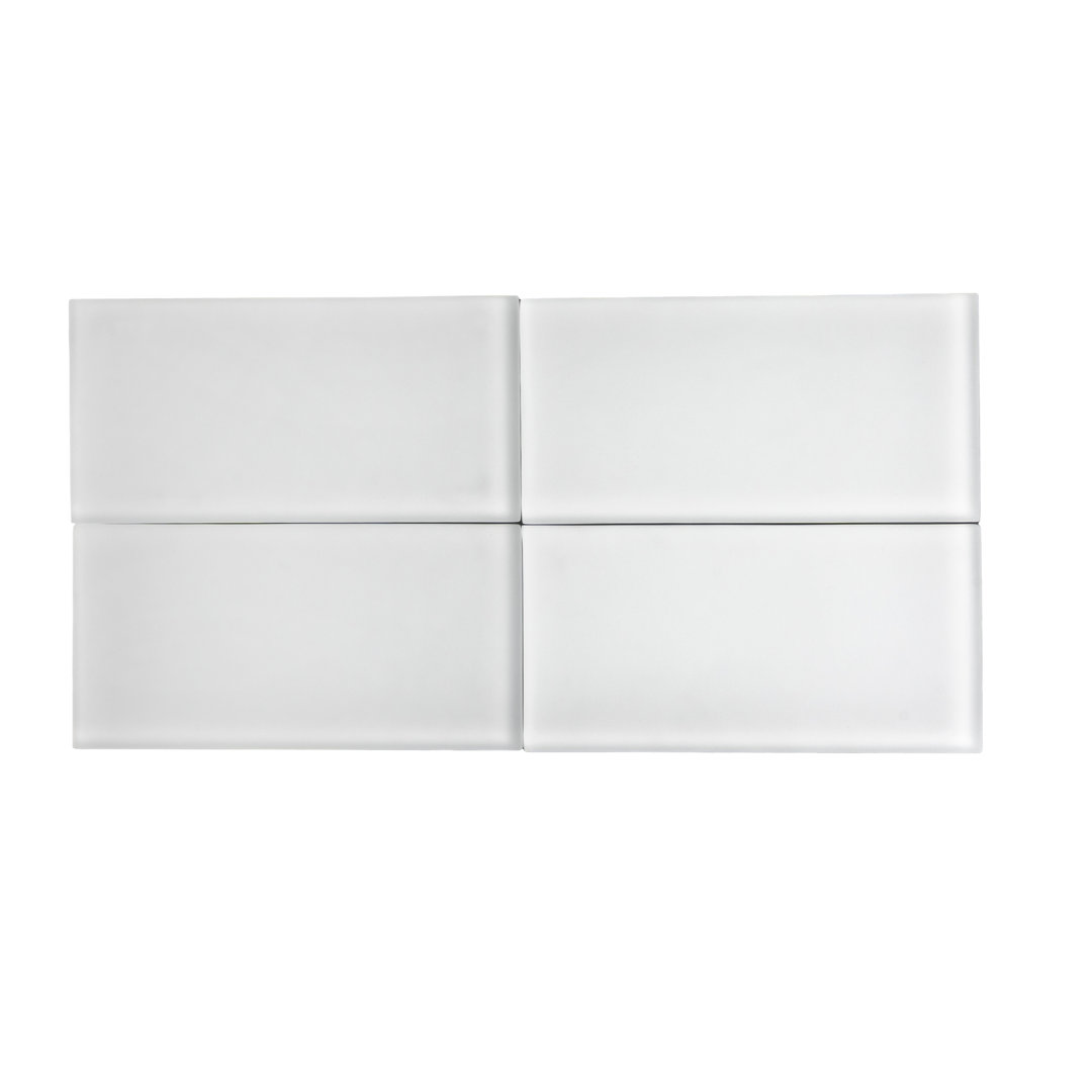 6'' x 3'' Glass Subway Wall Tile Apollo Tile 