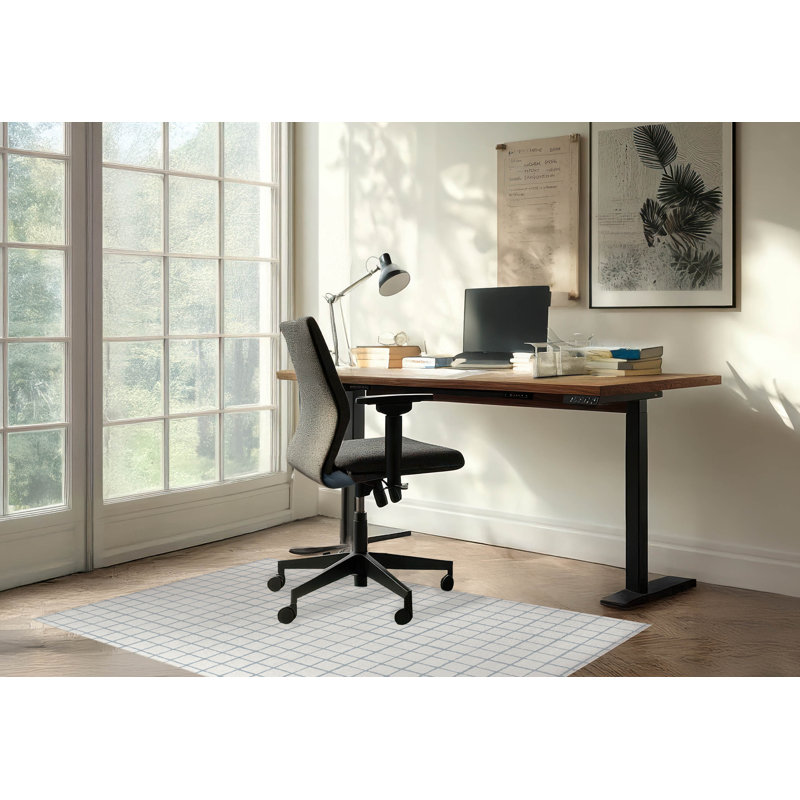 Tapis de bureau léger Rebar, L 5 pi x L 3 pi, Bleu ardoise