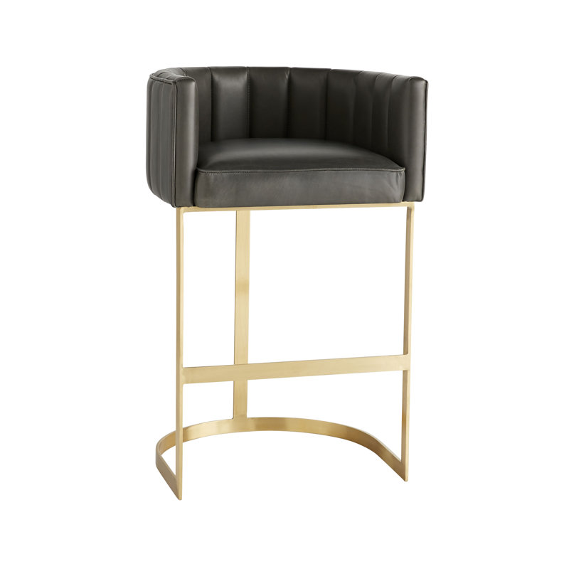 Tatum Upholstered Stool, Short Stool (21" Seat Height), Graphite