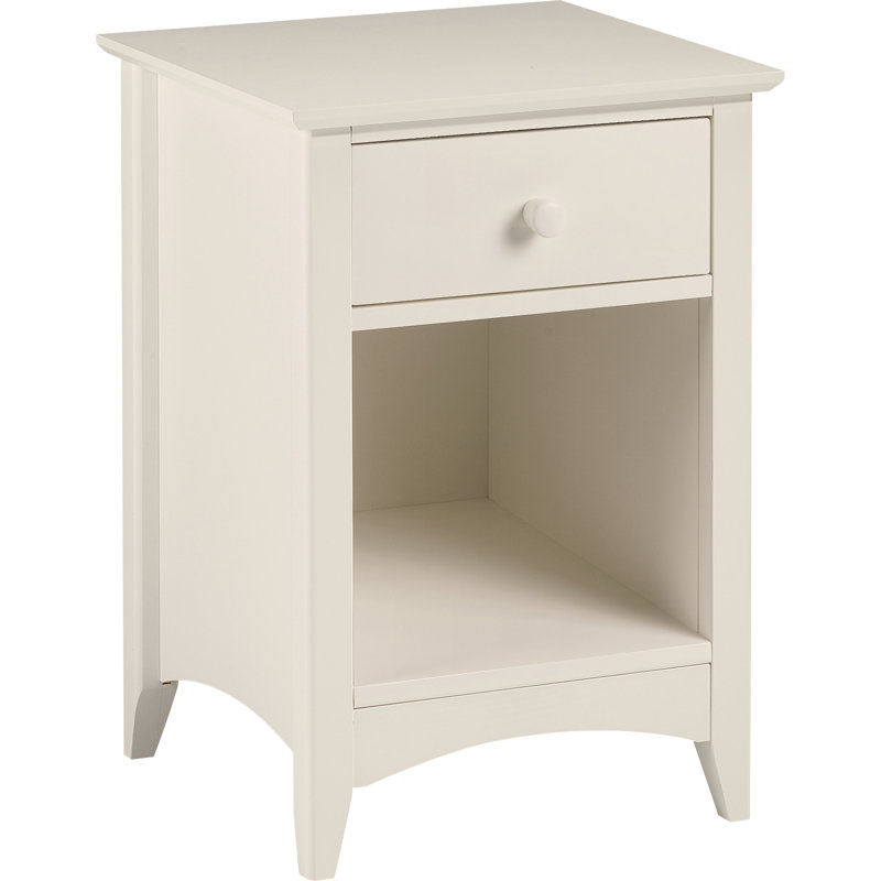 Kingsbury 44cm W Solid + Manufactured Wood Bedside Table