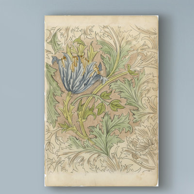 « floral pattern study iii », reproduction de peinture à l’aquarelle sur toile tendue