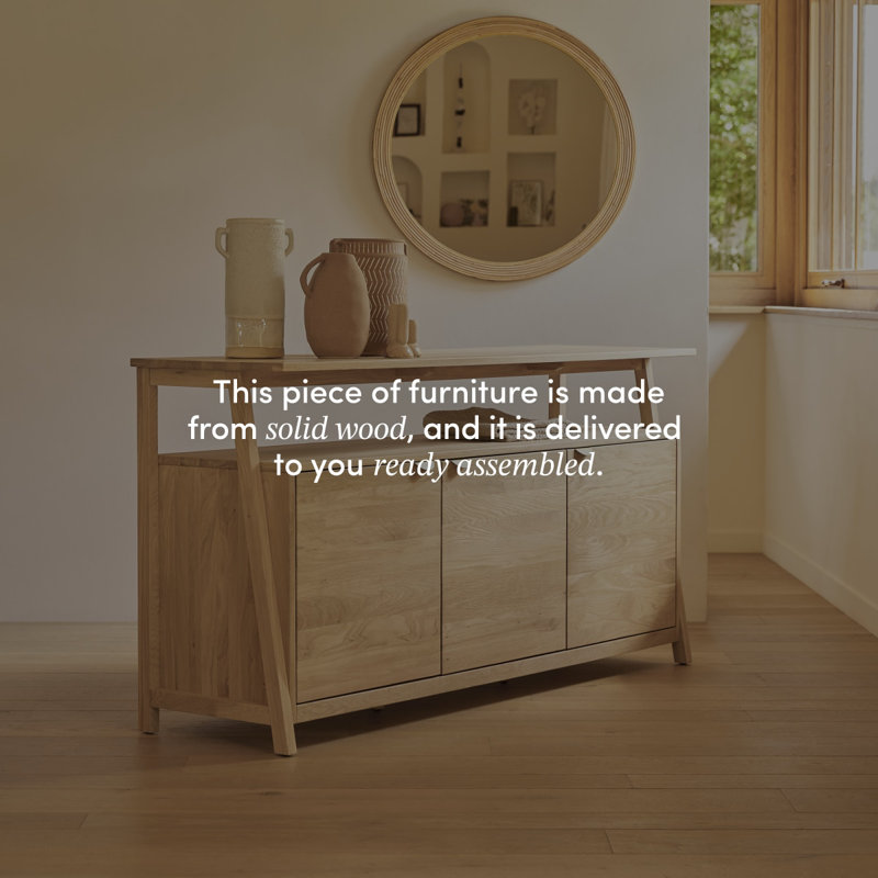 Pola 64.96'' W Solid Wood Sideboard