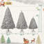 Arbre de Noël artificiel pré-éclairé 6 pi, arbre complet à charnières avec support en métal, 800 branches, 300 lumières DEL, 11 modes d'éclairage, arbre de décoration des Fêtes pour l'intérieur et l'extérieur-1810783474