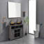 Miroir de salle de bain à DEL avec miroir rétro-éclairé et miroir mural-777536326