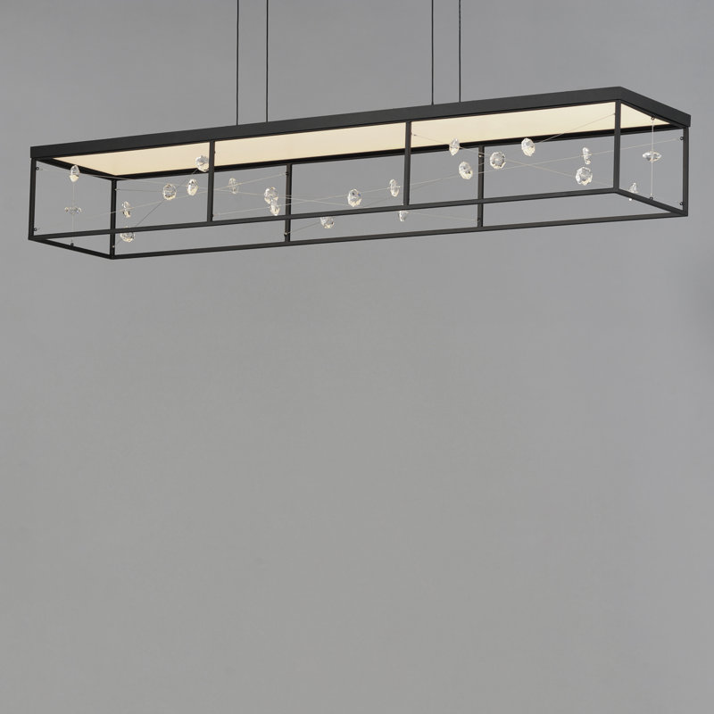 Aliciana 1 - Light Matte Black LED Square/Rectangle Pendant