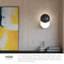 Void 12-in Black dimmable LED Wall Sconce-390272077