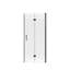 Porte de douche pliable sans cadre 86 cm (L) x 183 cm (H), alliage d'aluminium, verre trempé 6 mm.